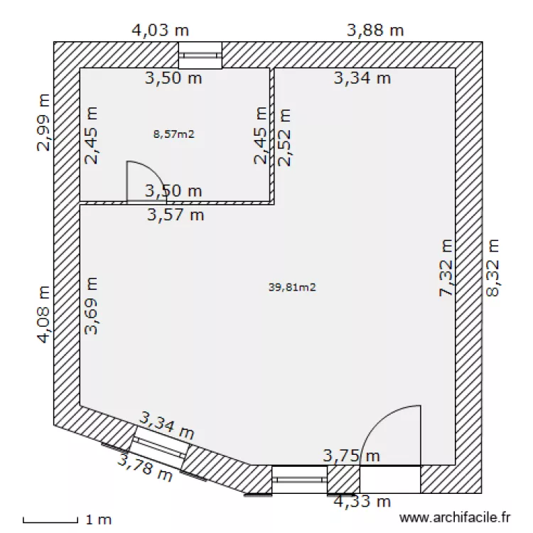 rdc blanot. Plan de rdc blanot. Plan de