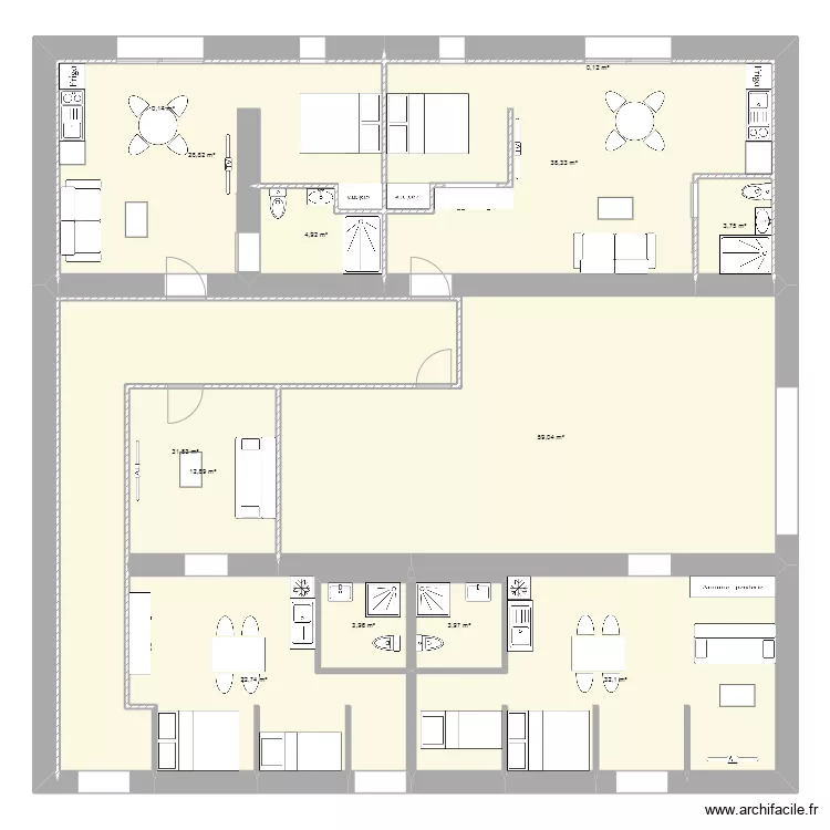 studio. Plan de 