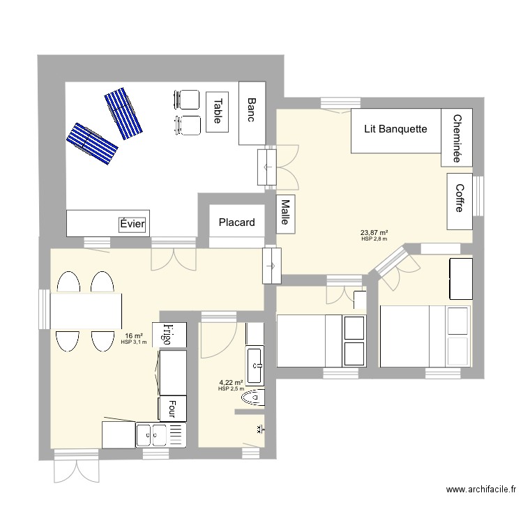 Logement Lagada. Plan de 0 pièce et 0 m2