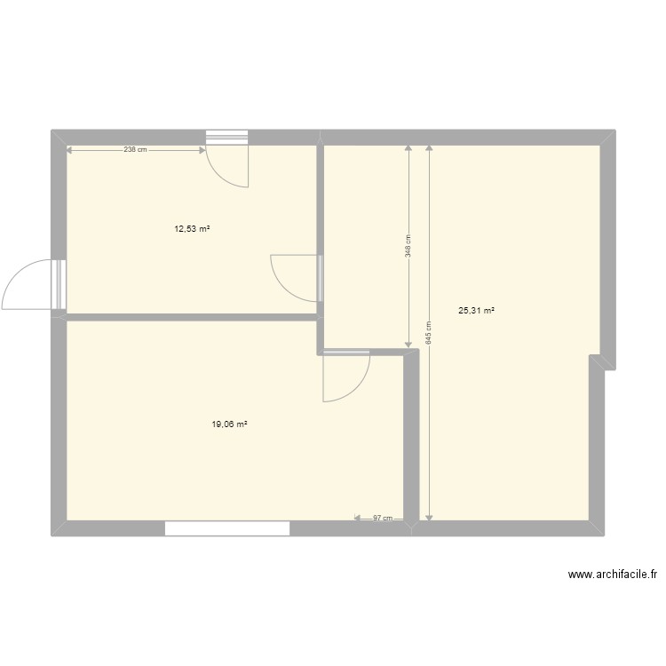 garage_7. Plan de 3 pièces et 57 m2