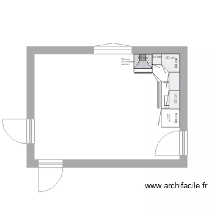 cuisine BLR1. Plan de 