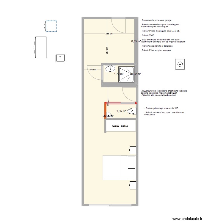 PLAN STUDIO RAMATUELLE 2. Plan de 5 pièces et 29 m2