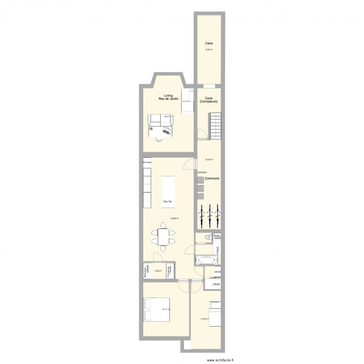 Marie José Rez jardin New appart 2ch. Plan de 0 pièce et 0 m2