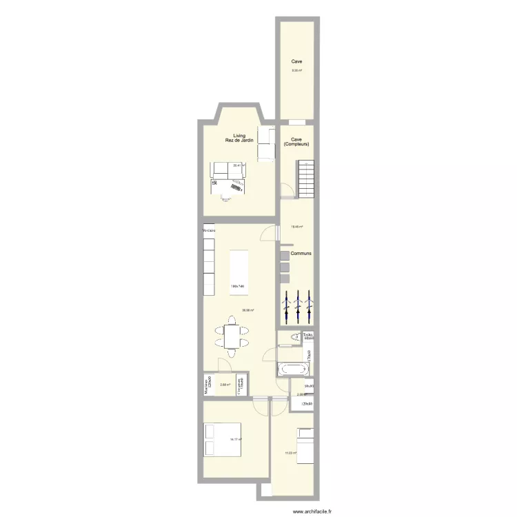 Marie Jos&eacute; Rez jardin New appart 2ch. Plan de 