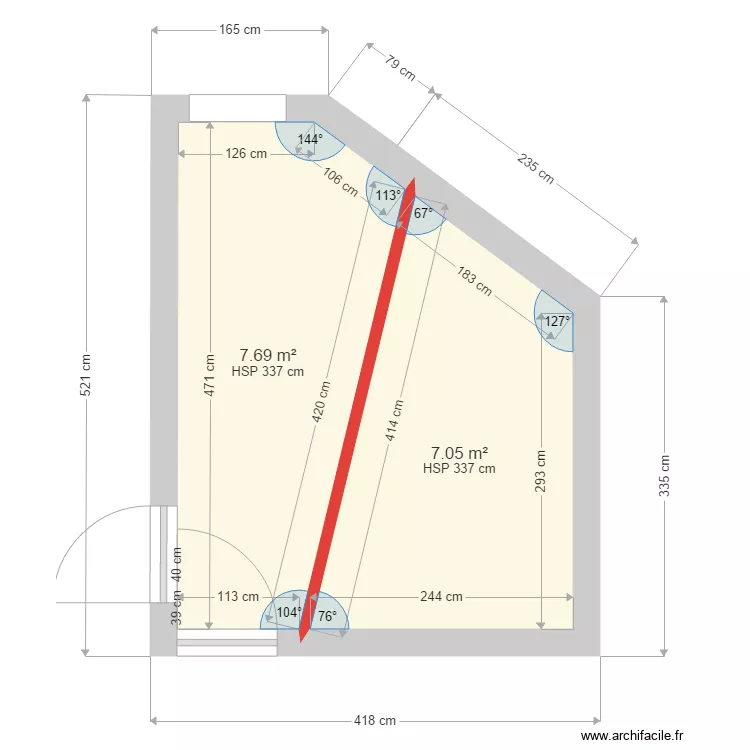 plan bauler cuisine voisin plafond. Plan de 