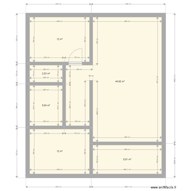 Version4. Plan de 6 pièces et 86 m2