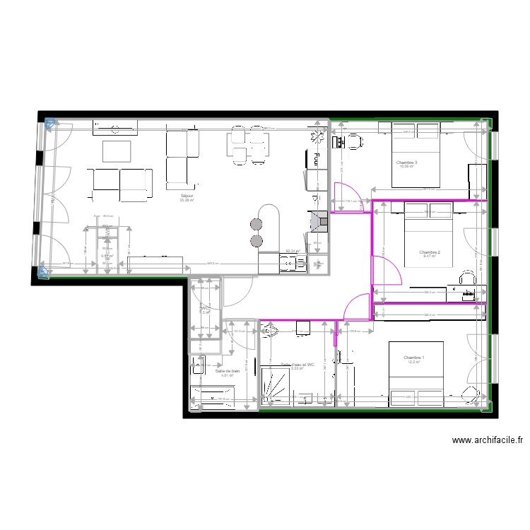 Appart Rom Audrina 01 meublé. Plan de 0 pièce et 0 m2