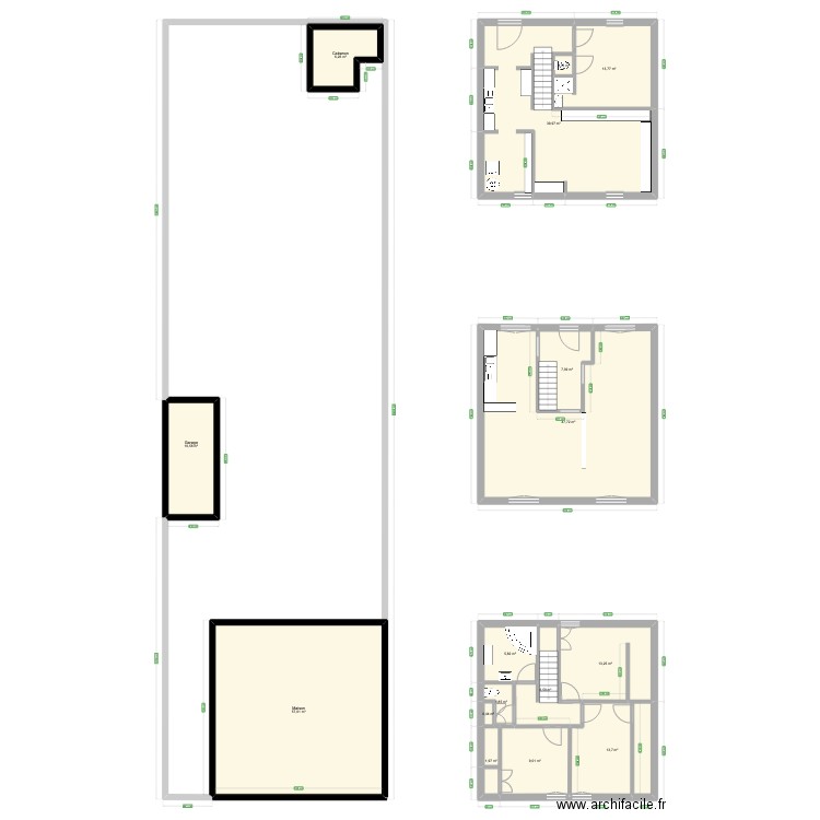 Maison LAVAL. Plan de 16 pièces et 236 m2