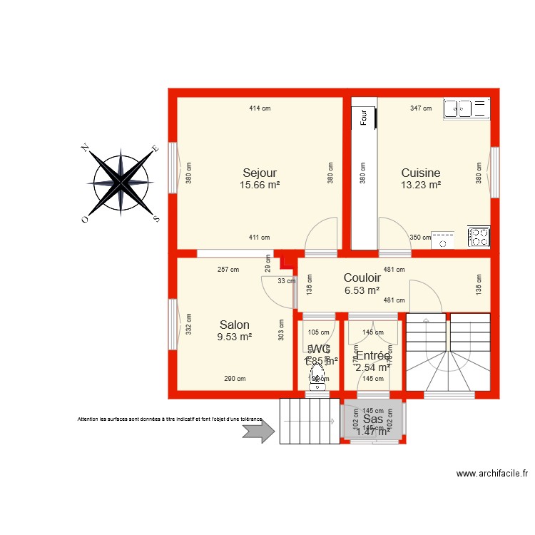 BI 4798 rdc côté. Plan de 0 pièce et 0 m2