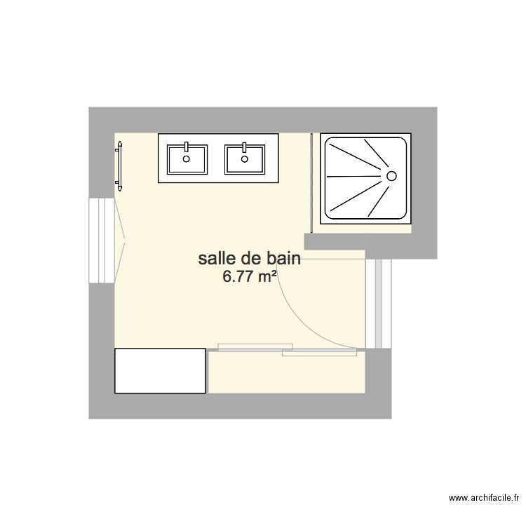 salle de bain version 3. Plan de 0 pièce et 0 m2