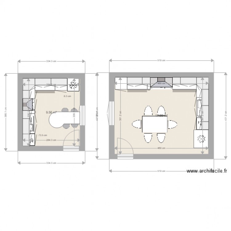 Cuisine en L. Plan de 0 pièce et 0 m2