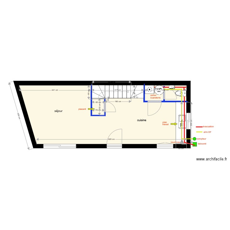 CB rdc projet V2. Plan de 0 pièce et 0 m2