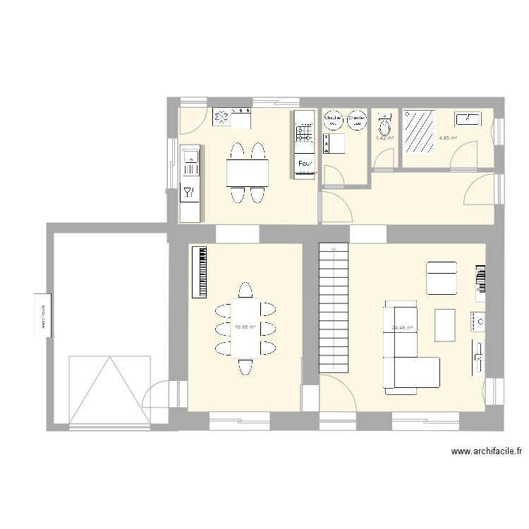 sausseyRDCprojetAurelienV5. Plan de 0 pièce et 0 m2