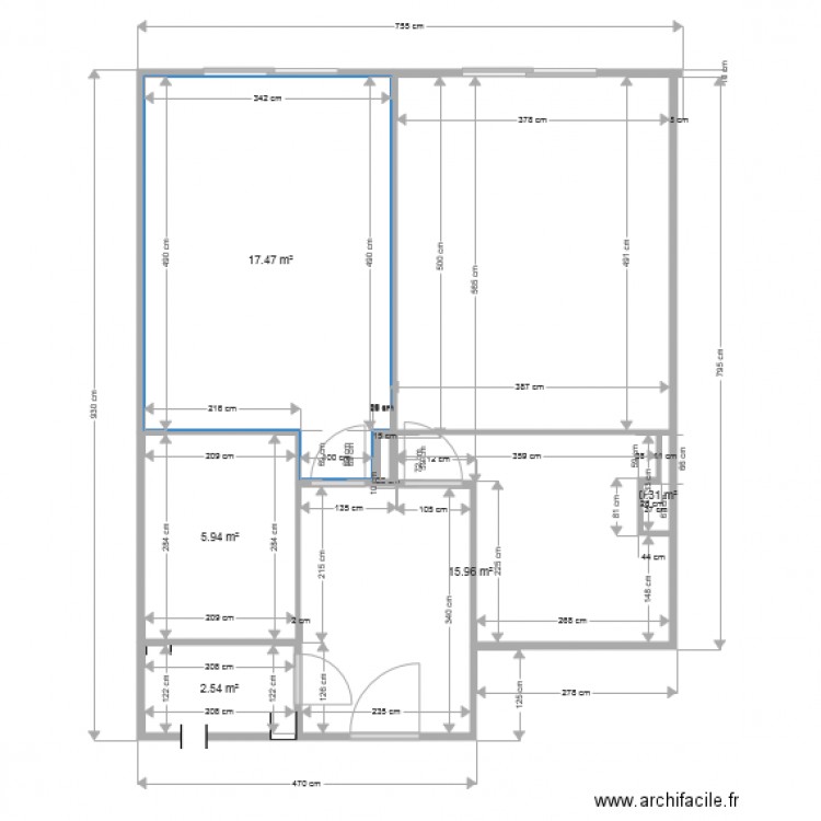 Hotel des postes Existant. Plan de 0 pièce et 0 m2