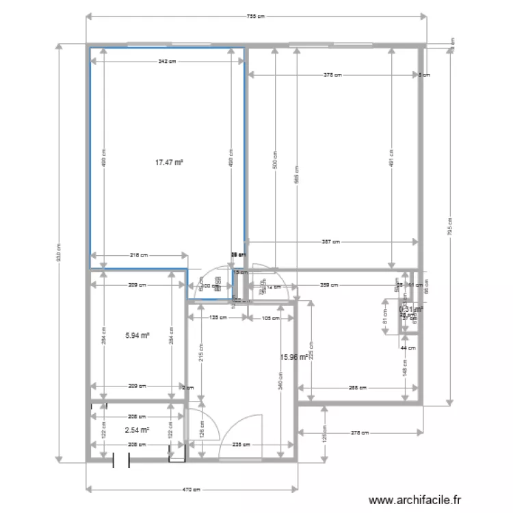 Hotel des postes Existant. Plan de Hotel des postes Existant. Plan de