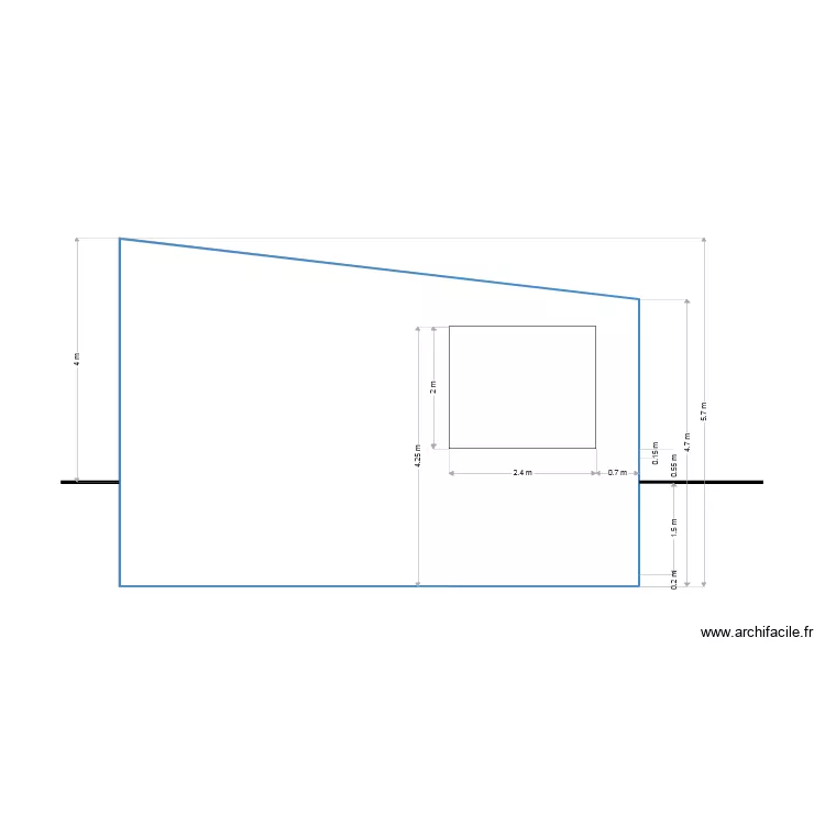 VUE DE FACE GRANGE. Plan de 