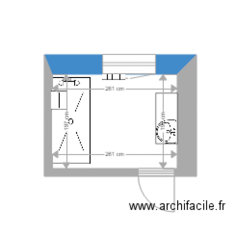 SDB CHOLLET. Plan de 0 pièce et 0 m2