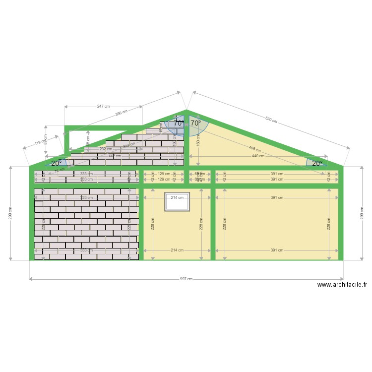 Facade A. Plan de 0 pièce et 0 m2