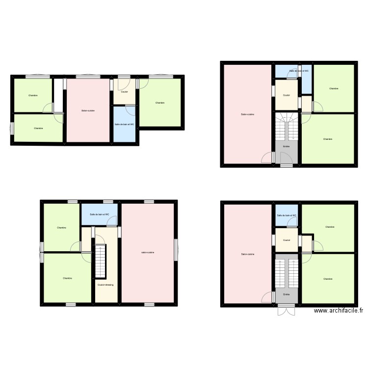 Plan-Appt-Lexy. Plan de 28 pièces et 319 m2