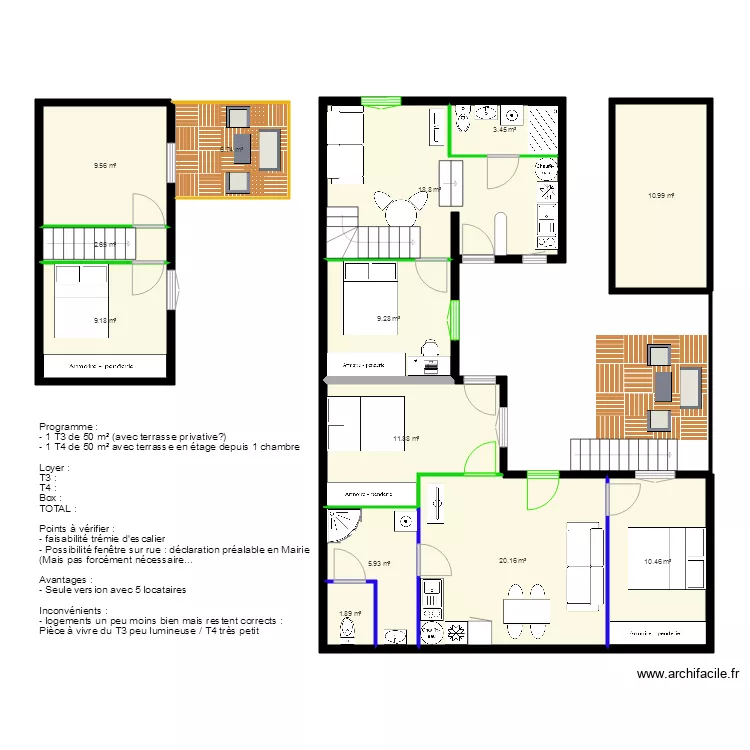 aubervilliers ream&eacute;nagement version 5. Plan de 