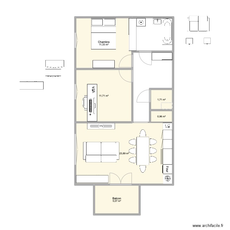 appart. Plan de 0 pièce et 0 m2