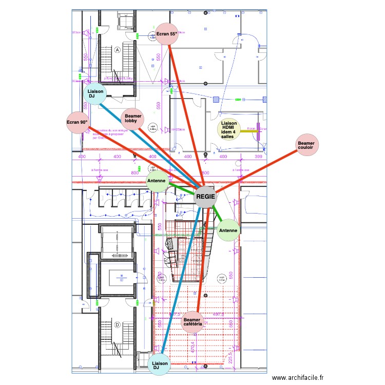 Cablage PLO VF. Plan de 0 pièce et 0 m2