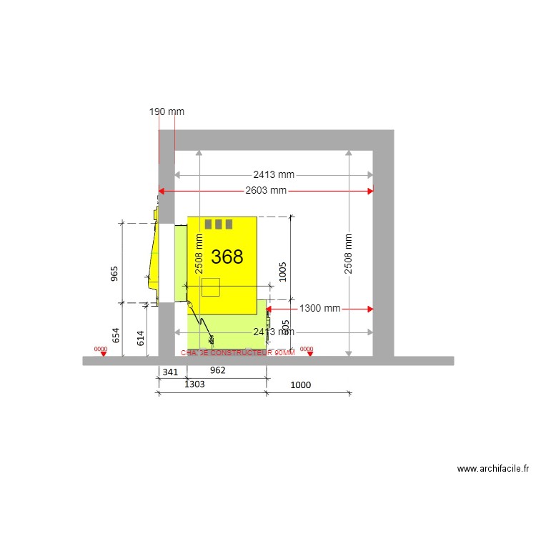 COUPE EXISTANT LUYNES 368. Plan de 0 pièce et 0 m2