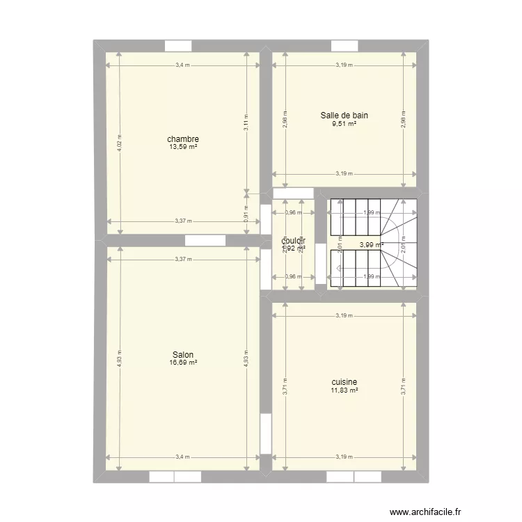 2eme &eacute;tage. Plan de 