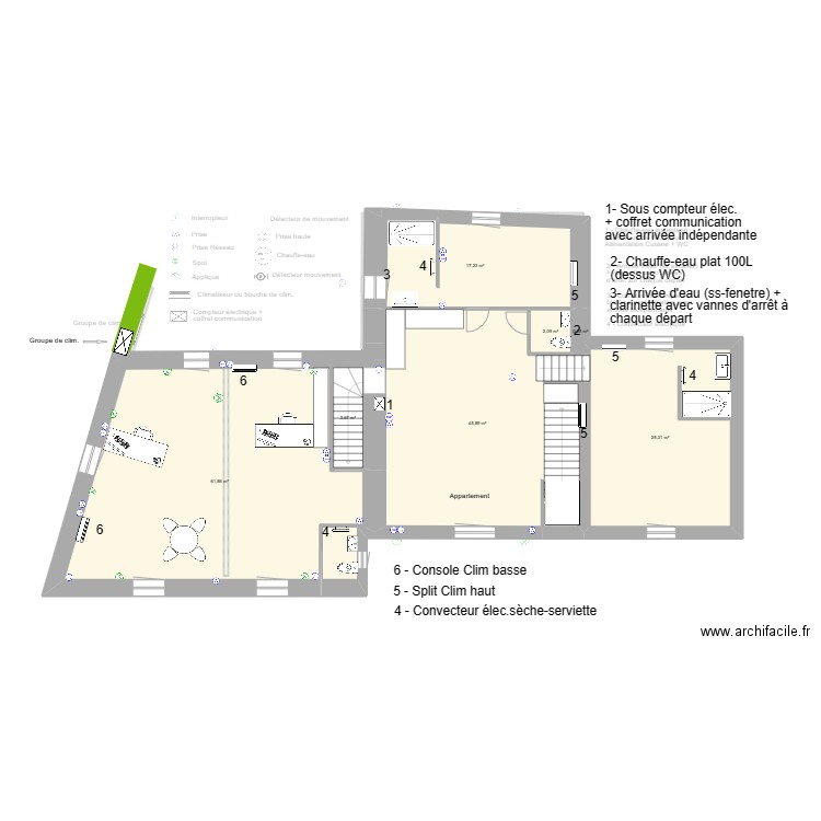 V25-02-2023. Plan de 14 pièces et 314 m2