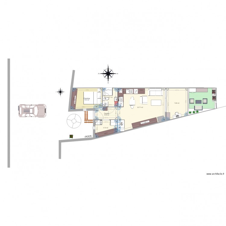 Marbella 2. Plan de 6 pièces et 49 m2