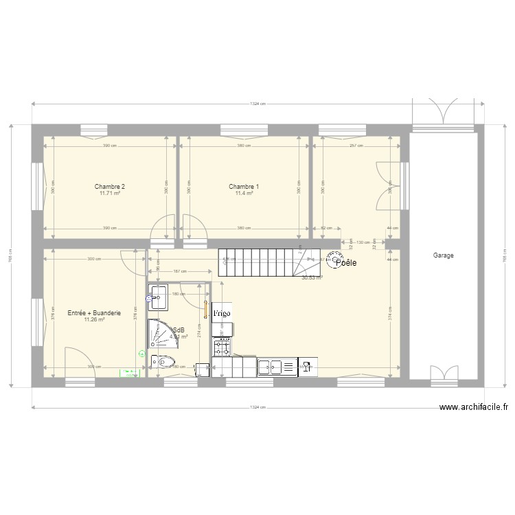 Base agrandissement. Plan de 0 pièce et 0 m2