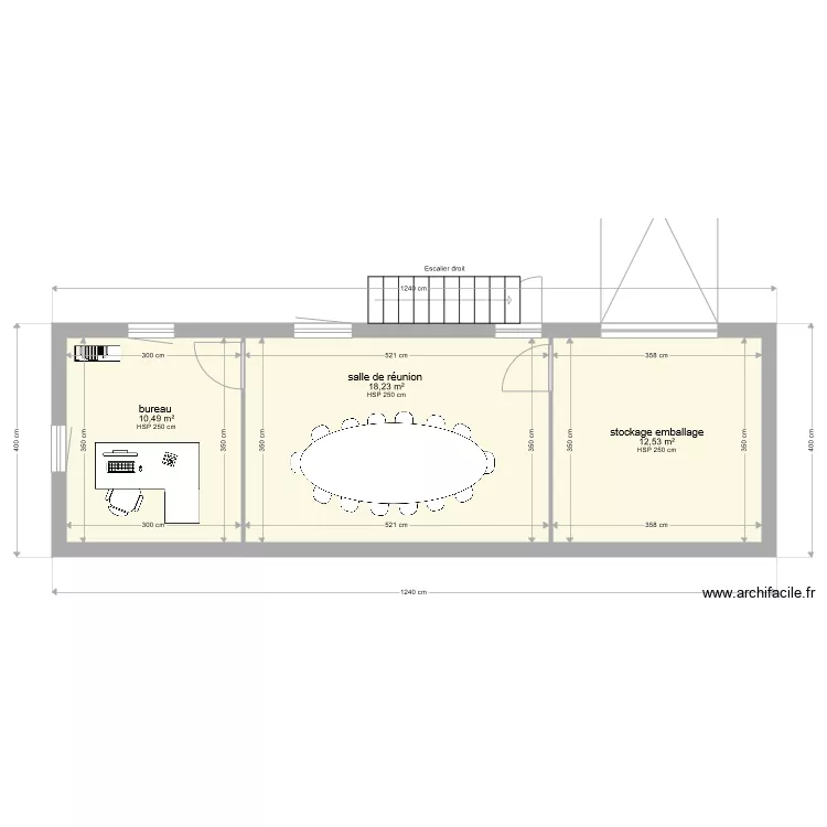 Etage fromagerie GAEC DES SILEX. Plan de 