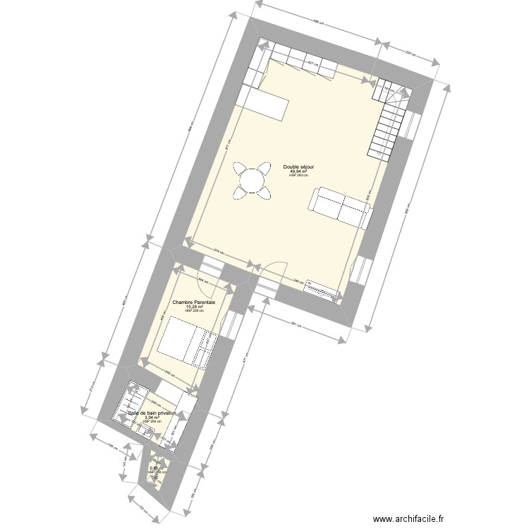 Amanlis. Plan de 9 pièces et 114 m2