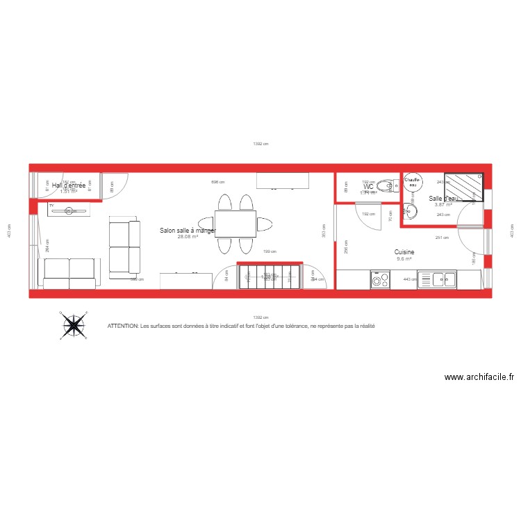 BI 1669 RDC coté. Plan de 0 pièce et 0 m2