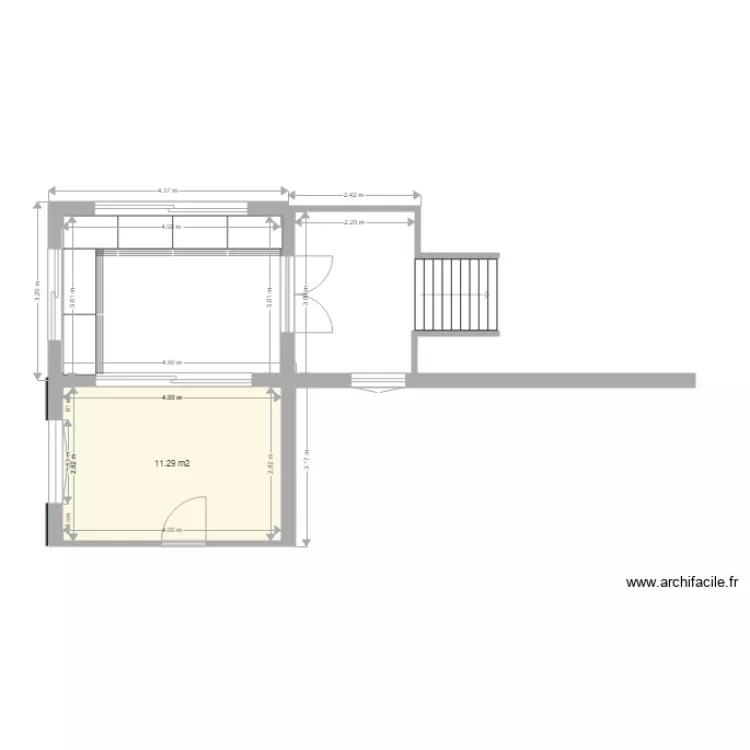 Extension niveau RDC Quater. Plan de 