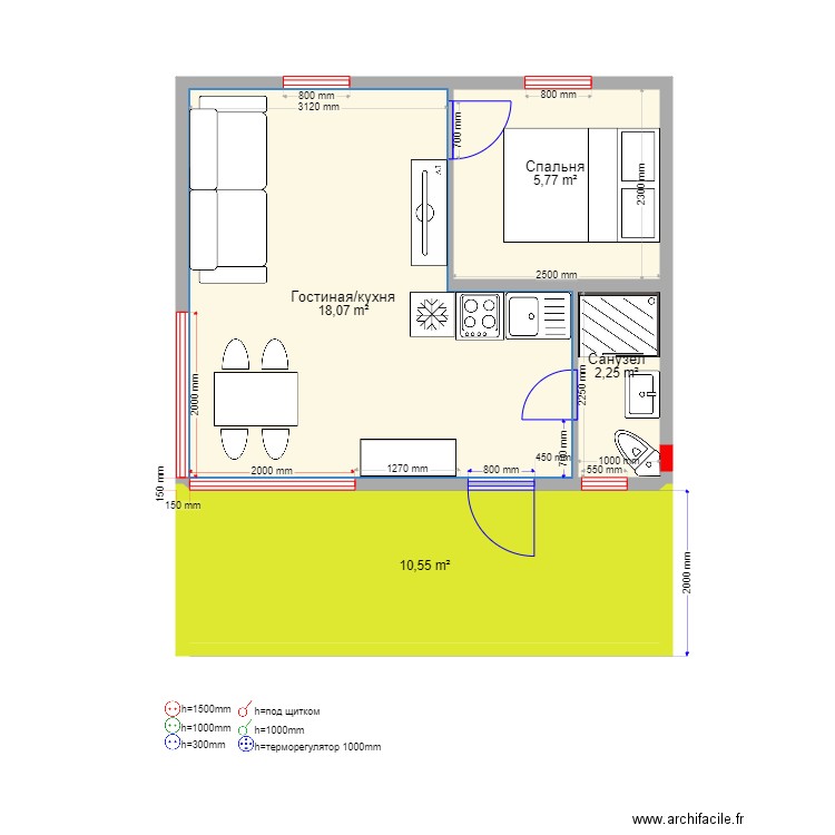  30 6. Plan de 4 pièces et 37 m2