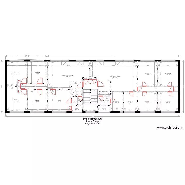 3 eme ETAGE HOMECOURT . Plan de 