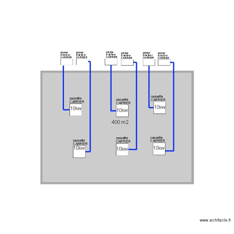 PLAN SALLE 200 m2 CASSETTE CARRIER. Plan de 0 pièce et 0 m2