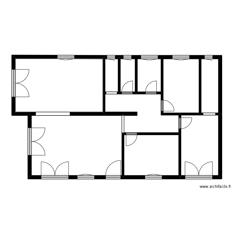 BARLA. Plan de 7 pièces et 113 m2