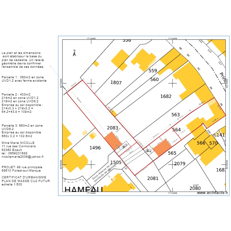 Plan de masse. Plan de 0 pièce et 0 m2