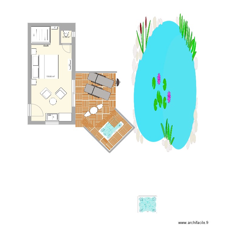 Roulotte. Plan de 0 pièce et 0 m2