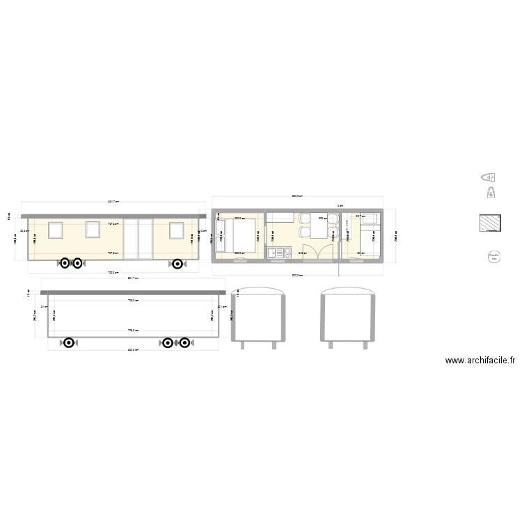 roulotte porte double 8m perrier electrique. Plan de 0 pièce et 0 m2