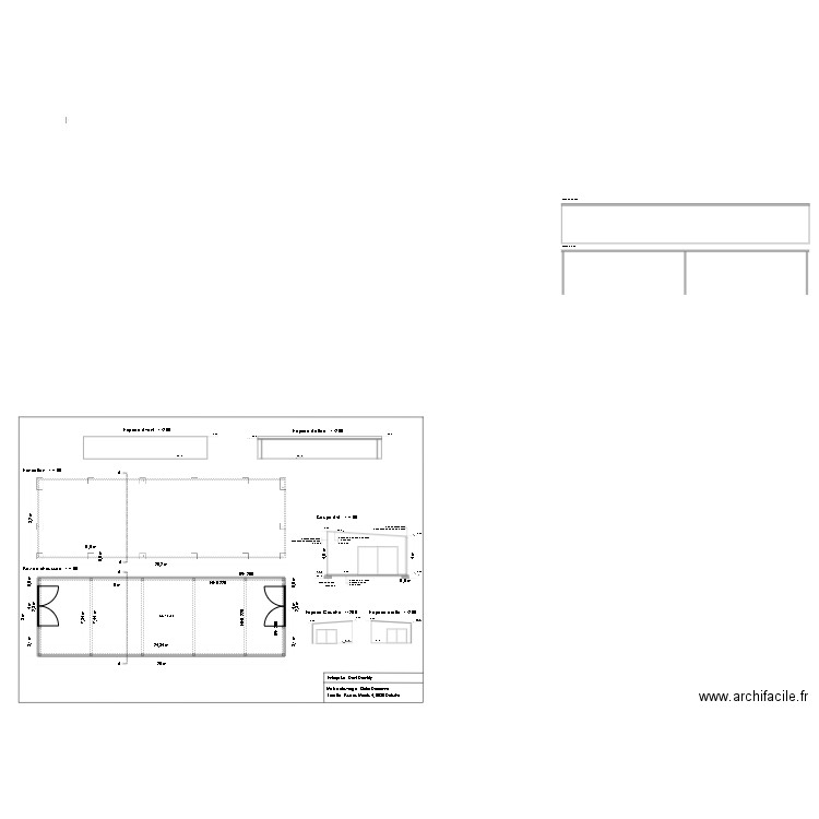 Hangar. Plan de 1 pièce et 193 m2