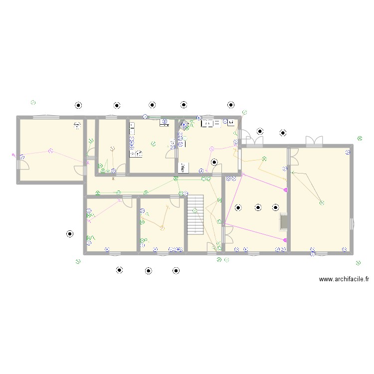 maison elec reperage. Plan de 0 pièce et 0 m2