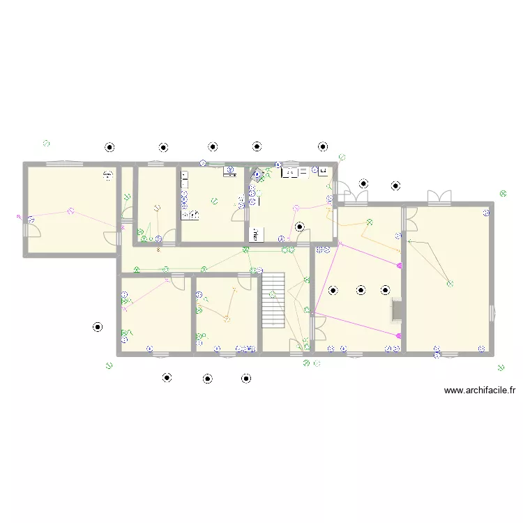 maison elec reperage. Plan de 