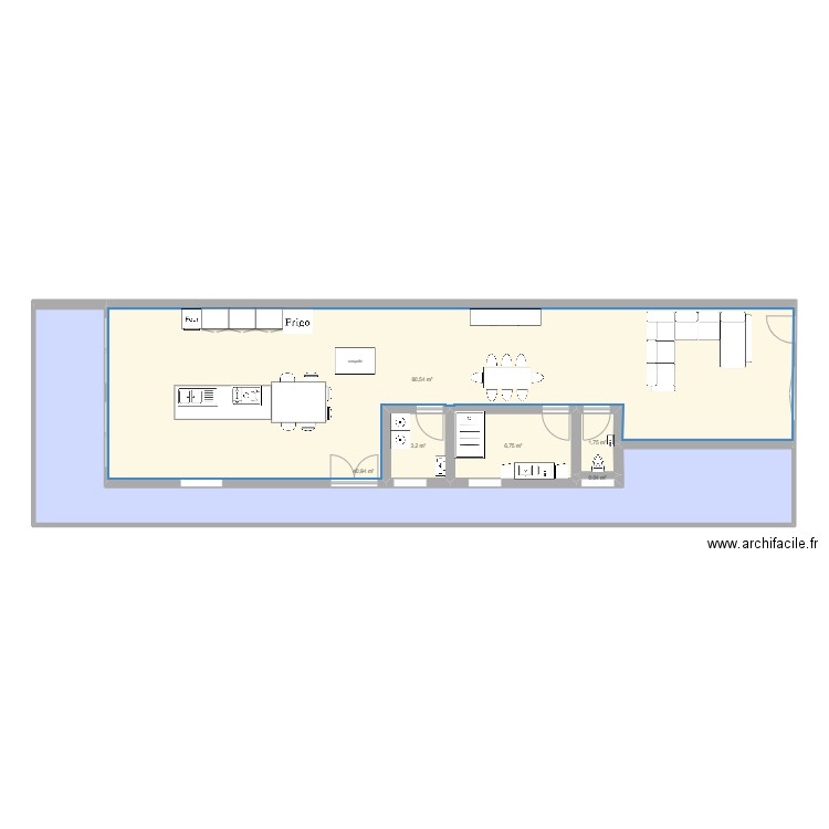 Molle Aurèlie 2. Plan de 6 pièces et 133 m2