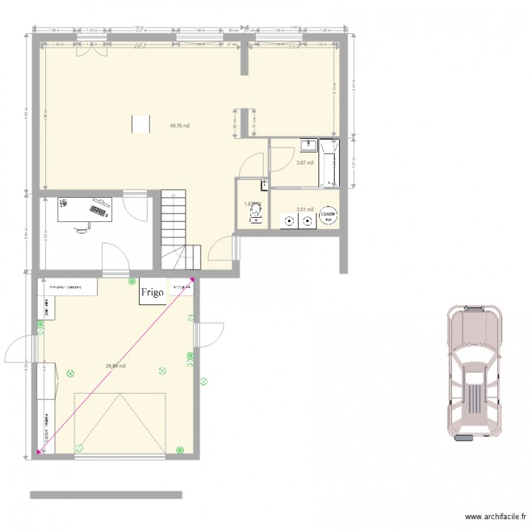 plan avec extension garage 05062016. Plan de 0 pièce et 0 m2