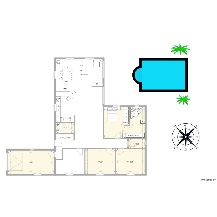 plan de maison 78m2