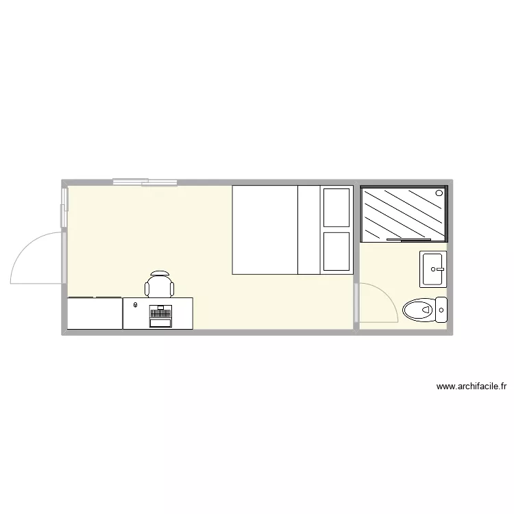 conteneur simple 20 p. Plan de 