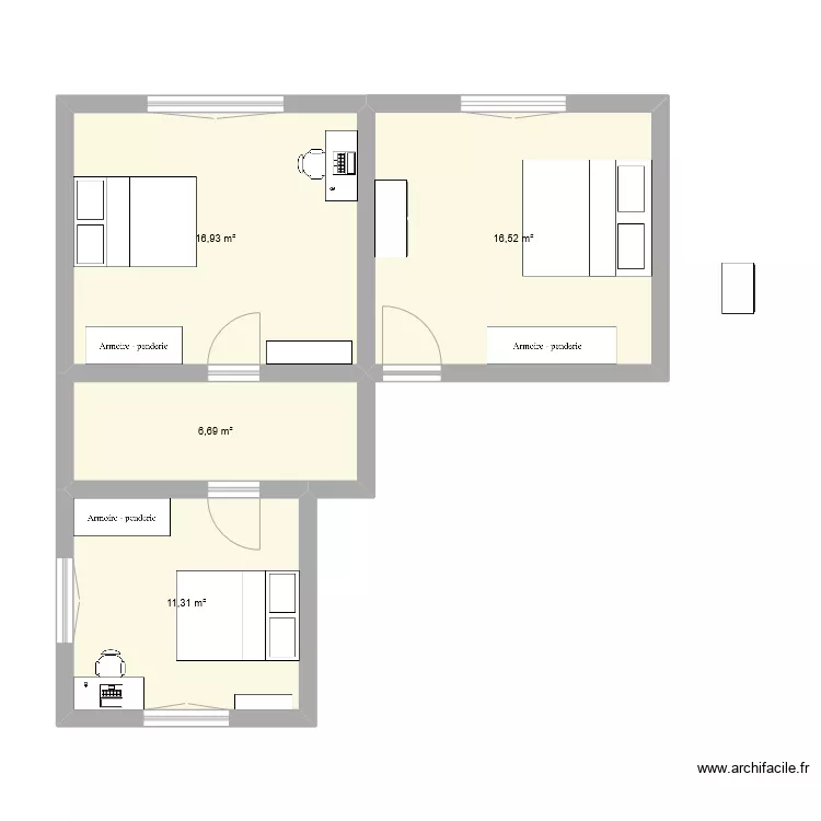 chambres. Plan de 